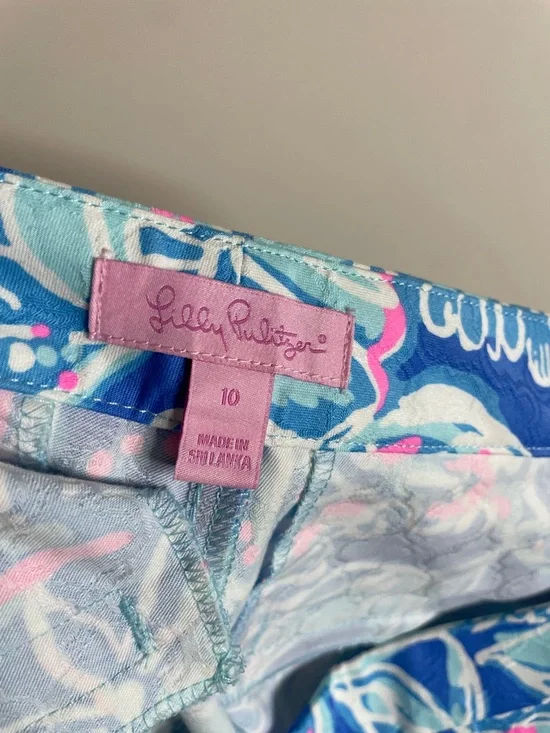 Lilly Pulitzer | Kelly Skinny Ankle Pants in “Bay Blue Into The Deep" Size 10 - Picture 6 of 7